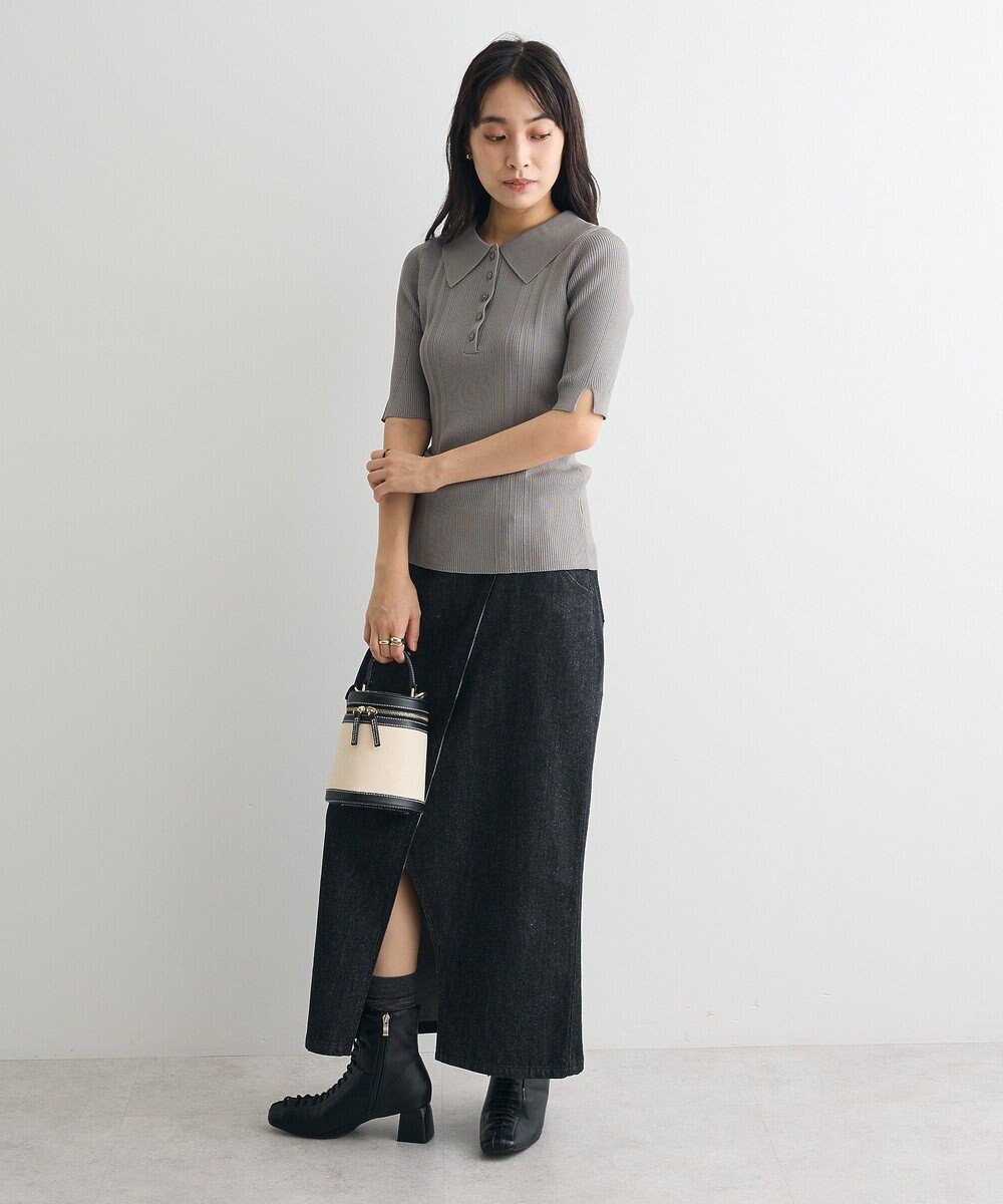 CRAFT STANDARD BOUTIQUE ラップ風デニムスカート 