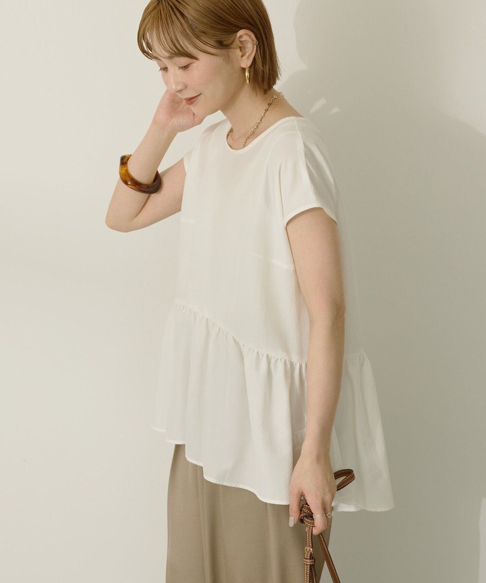 AMERICAN HOLIC ペプラムノースリーブブラウス【WEB限定カラー有り】 