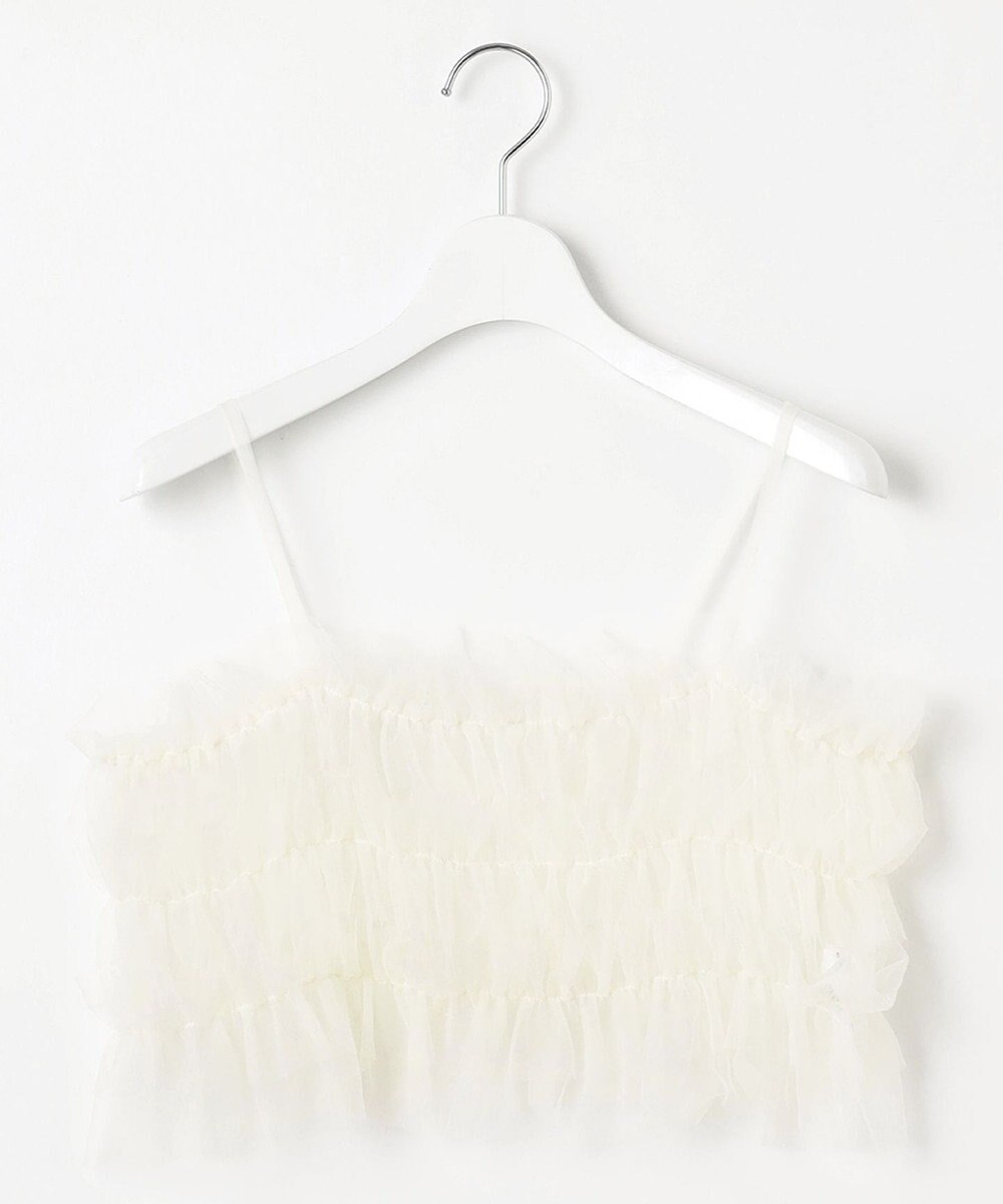 Feroux 【洗える】チュールキャミレイヤード カットソー ワンピース 