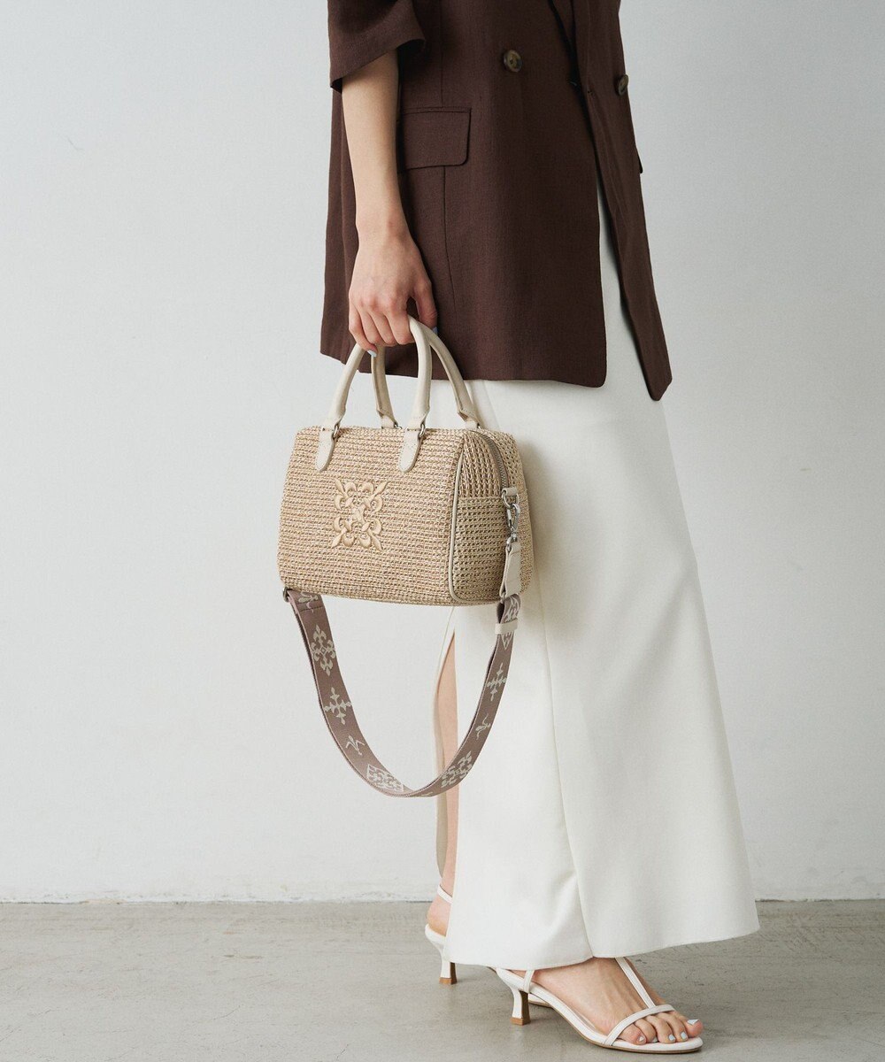 russet ナイロンラフィアミニボストンバッグ(CE-1715) 