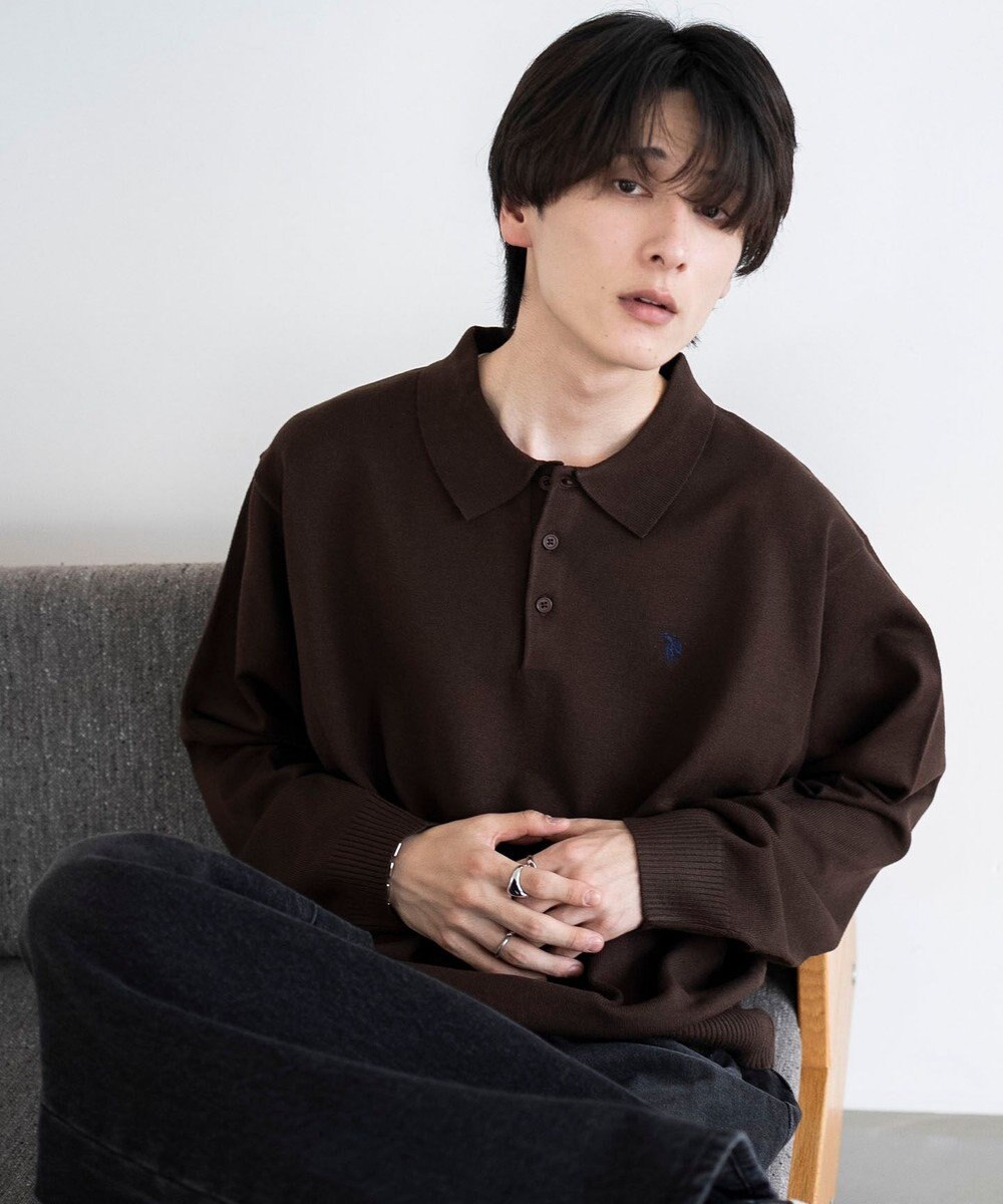 WEGO 【25年秋冬新作/ユニセックス着用ITEM/MLサイズ展開】別注USPOLOニットポロ 