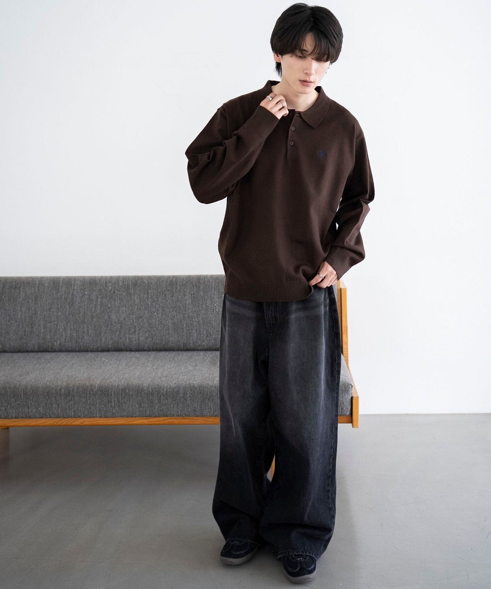 WEGO 【25年秋冬新作/ユニセックス着用ITEM/MLサイズ展開】別注USPOLOニットポロ 