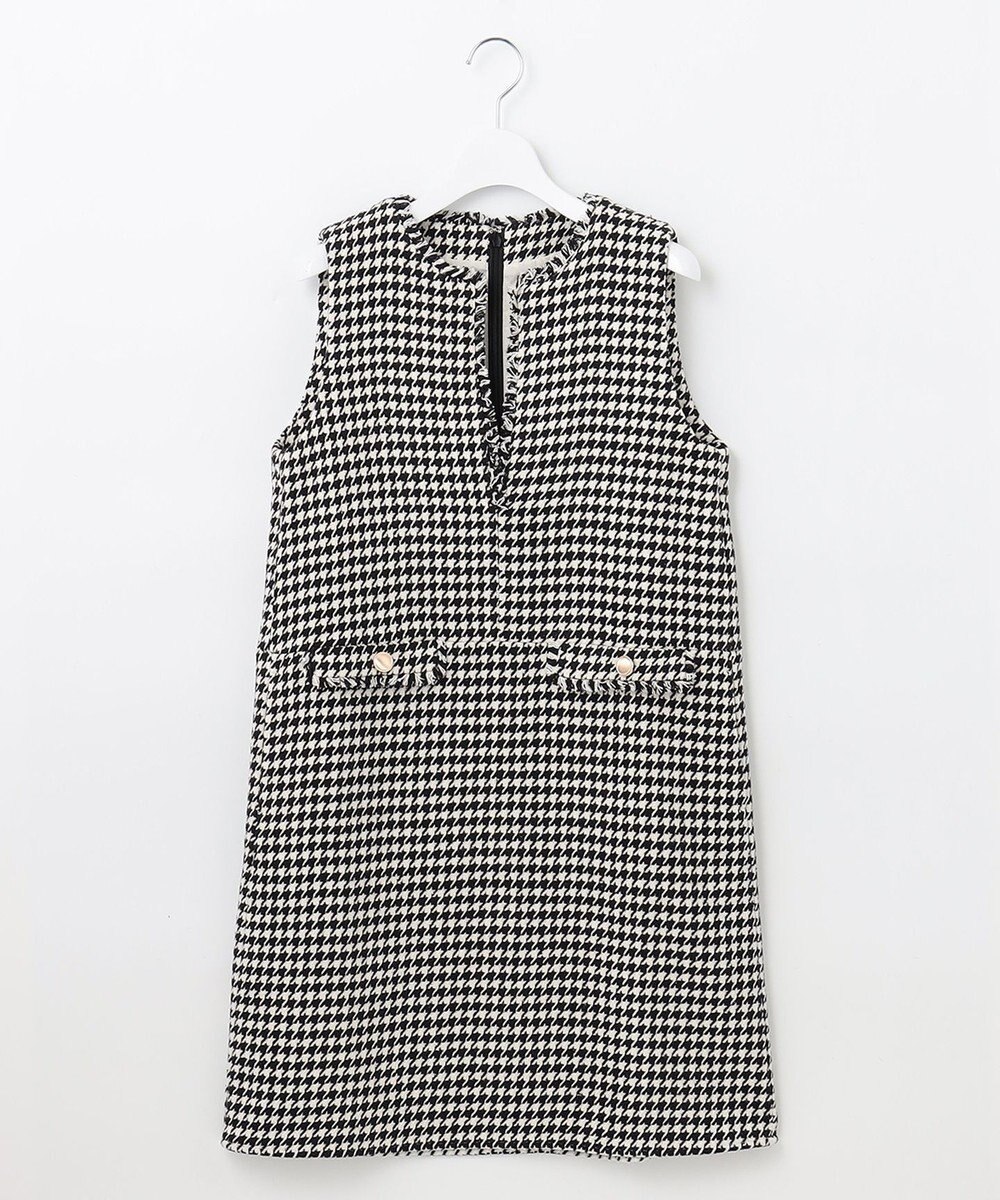 Feroux 【洗える】キーネックミディ ジャンスカ 