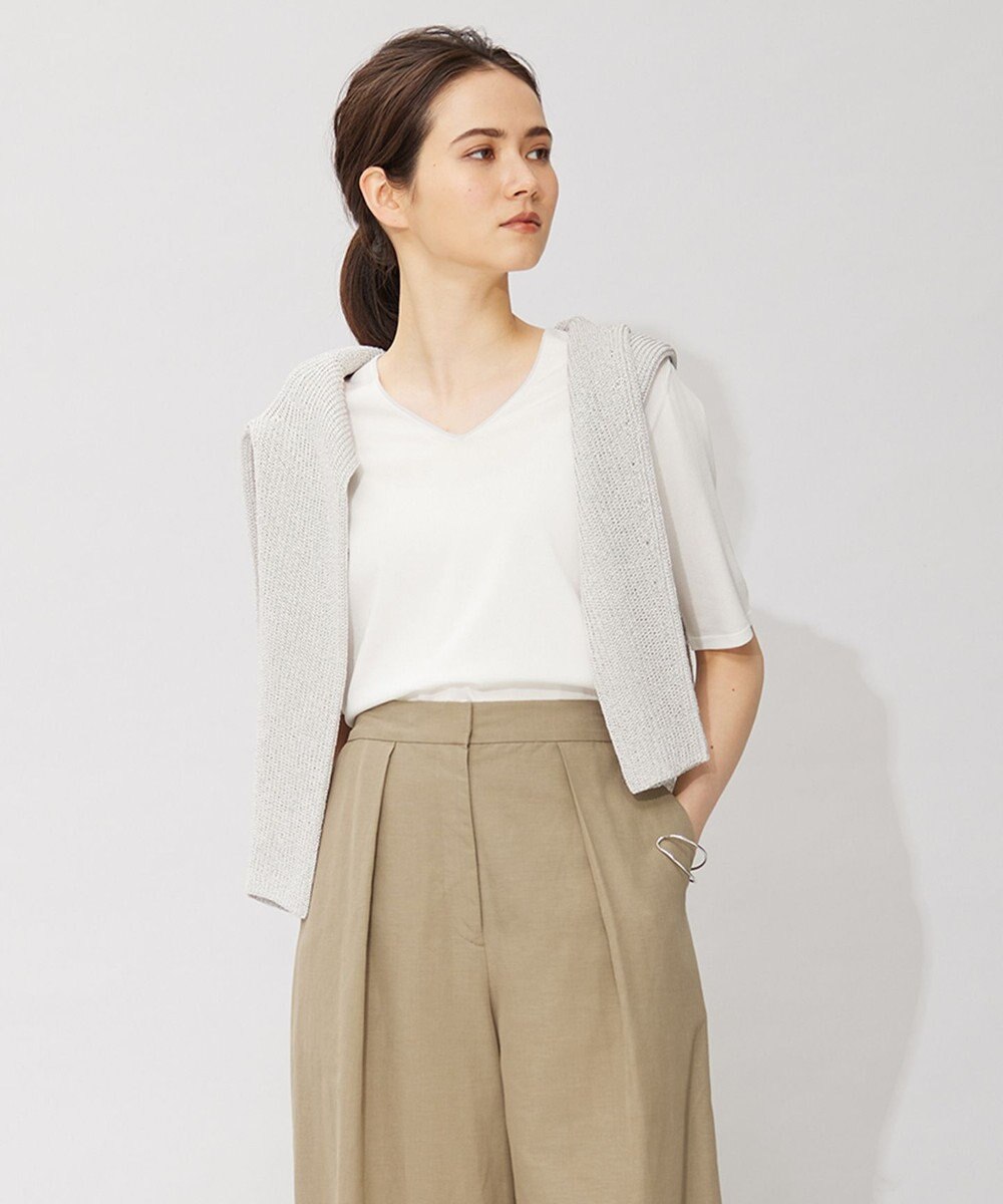 ICB L 【WEB限定カラーあり】 シンセティックハイゲージ 半袖ニット 