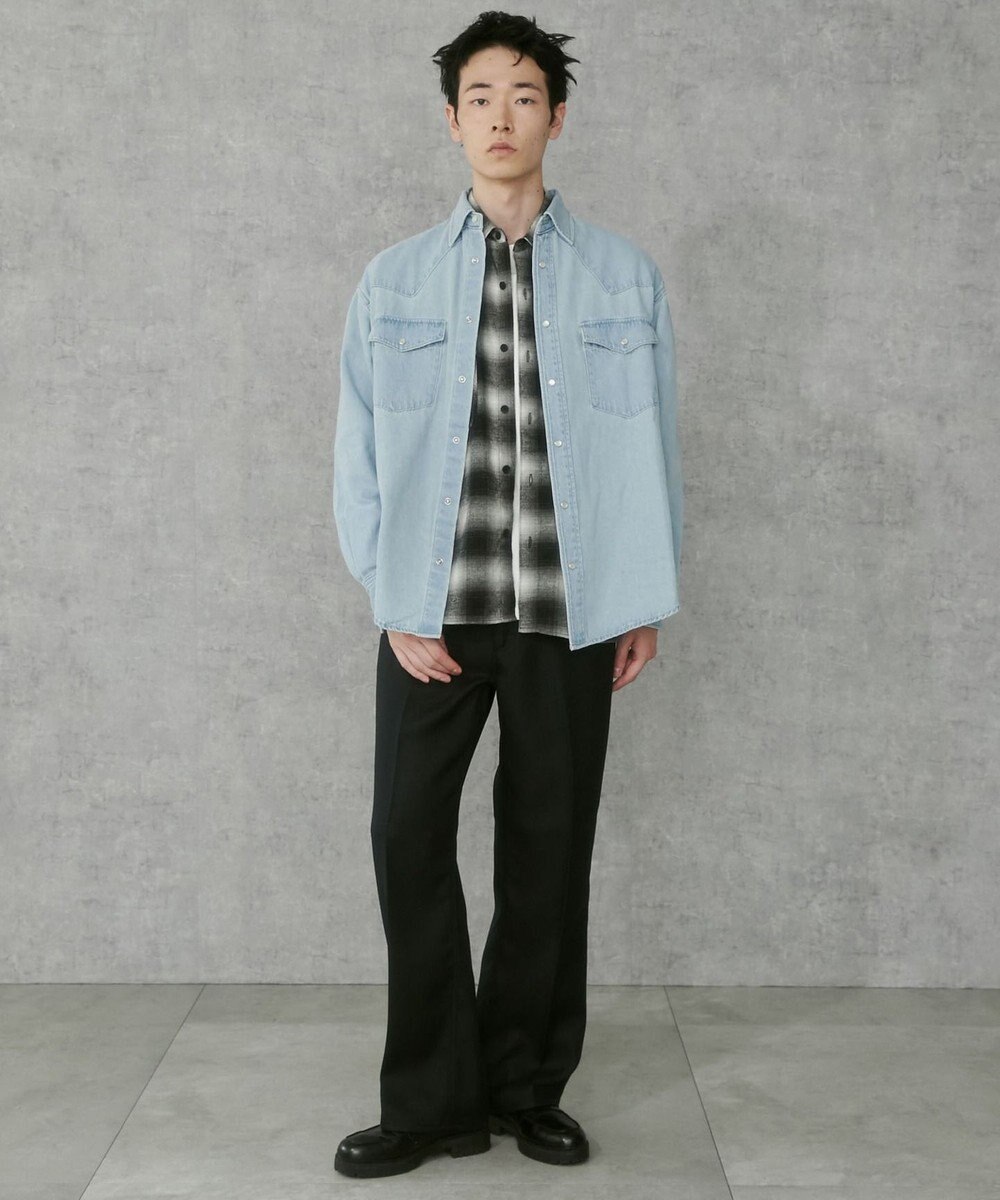 WEGO デニムウエスタンシャツ（LS） 