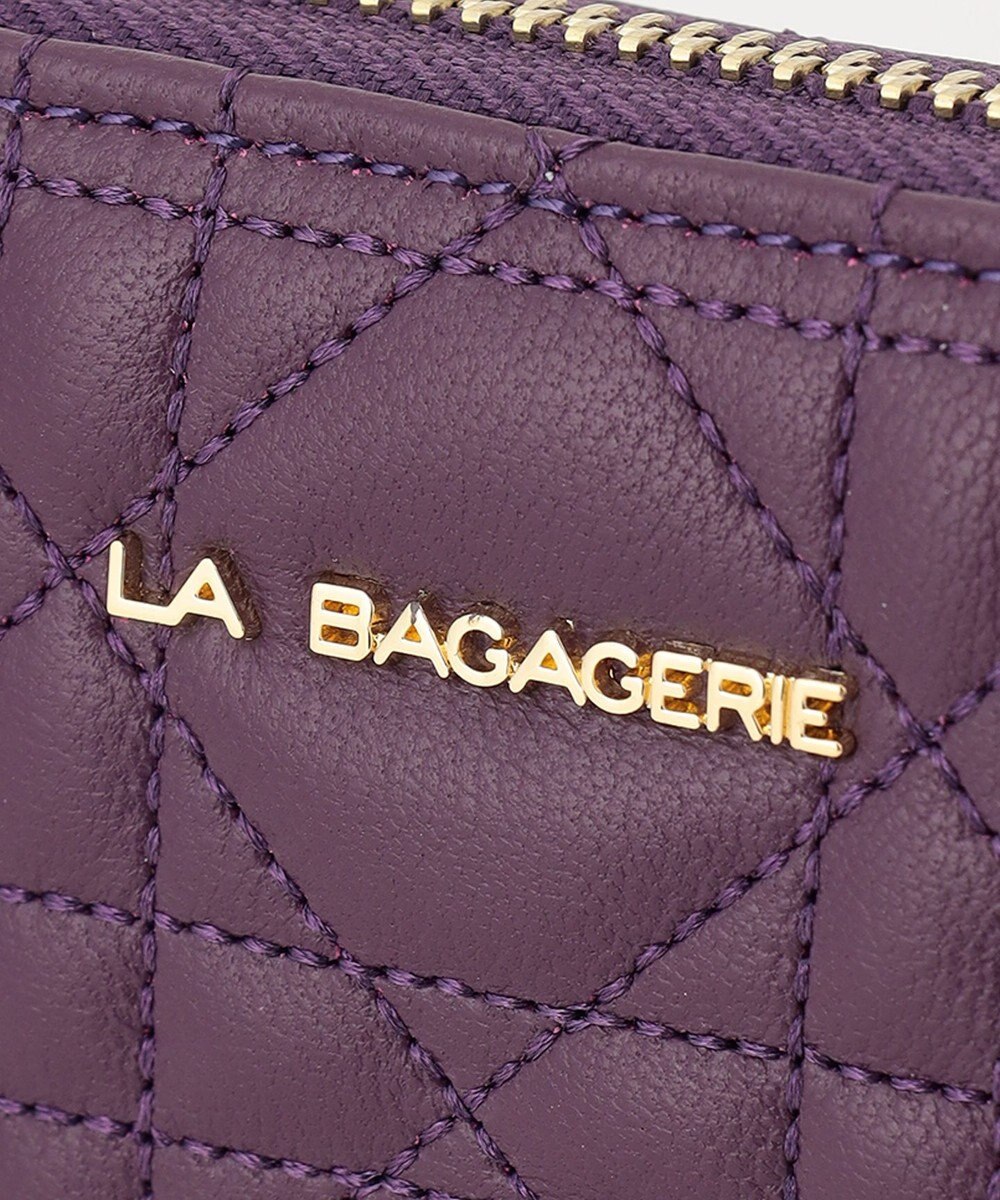 LA BAGAGERIE シープキルティング　ラウンドウォレット 