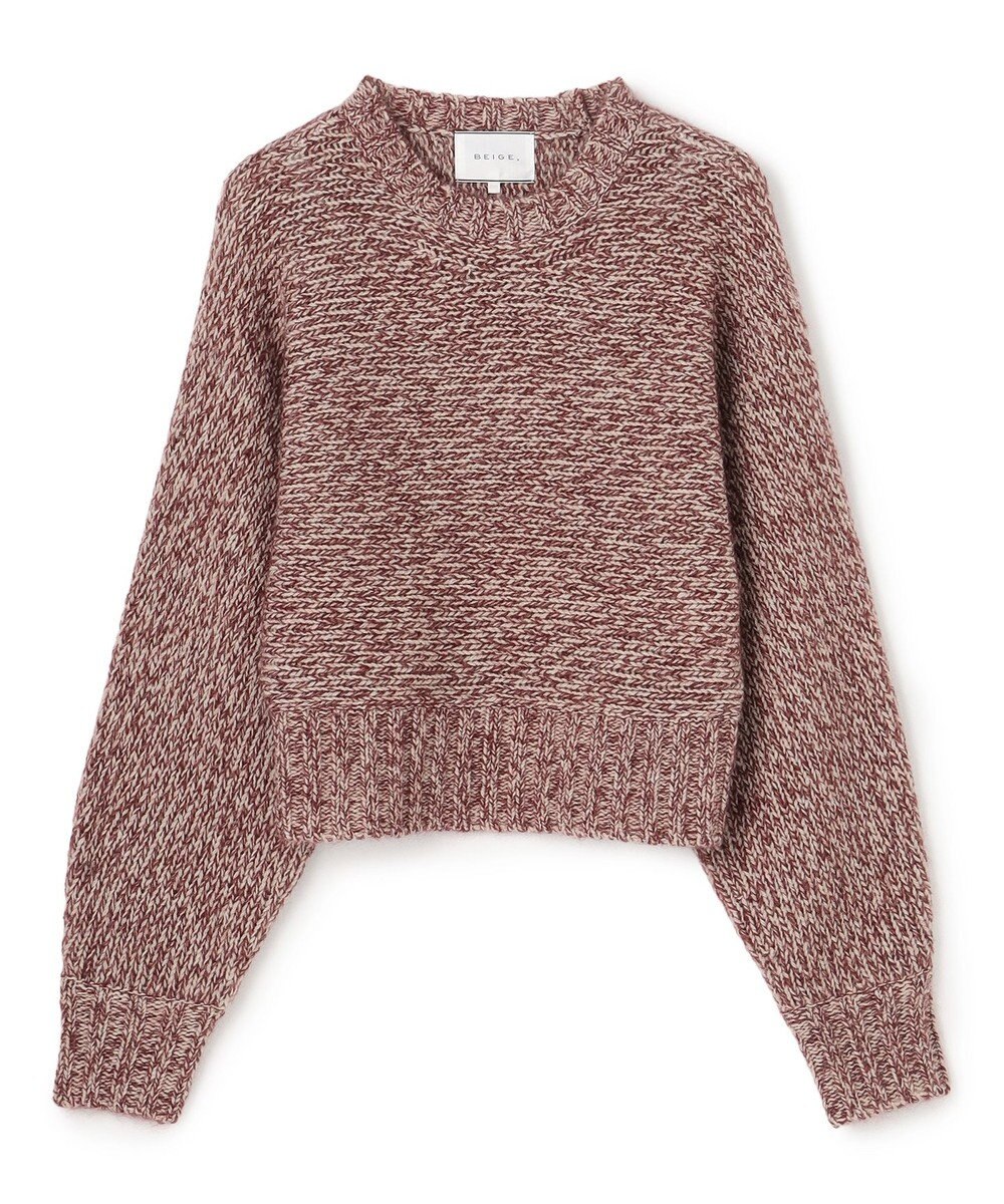 BEIGE， MARANA / モヘア混ミックスドルマンニット 