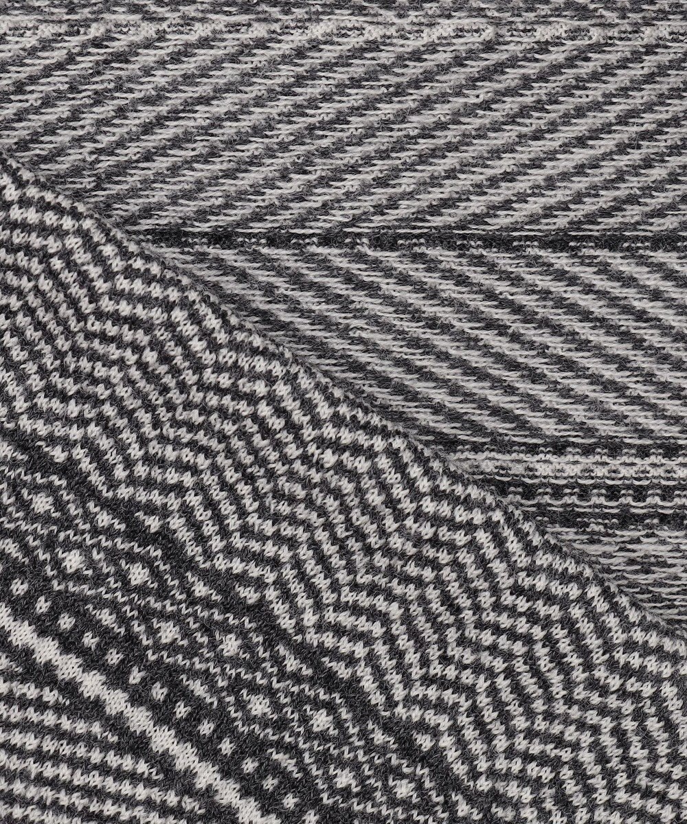 JOSEPH ABBOUD 【ストレッチ/スウェードタッチ/JAPANファブリック】ジャガード柄 プルオーバー ニット 