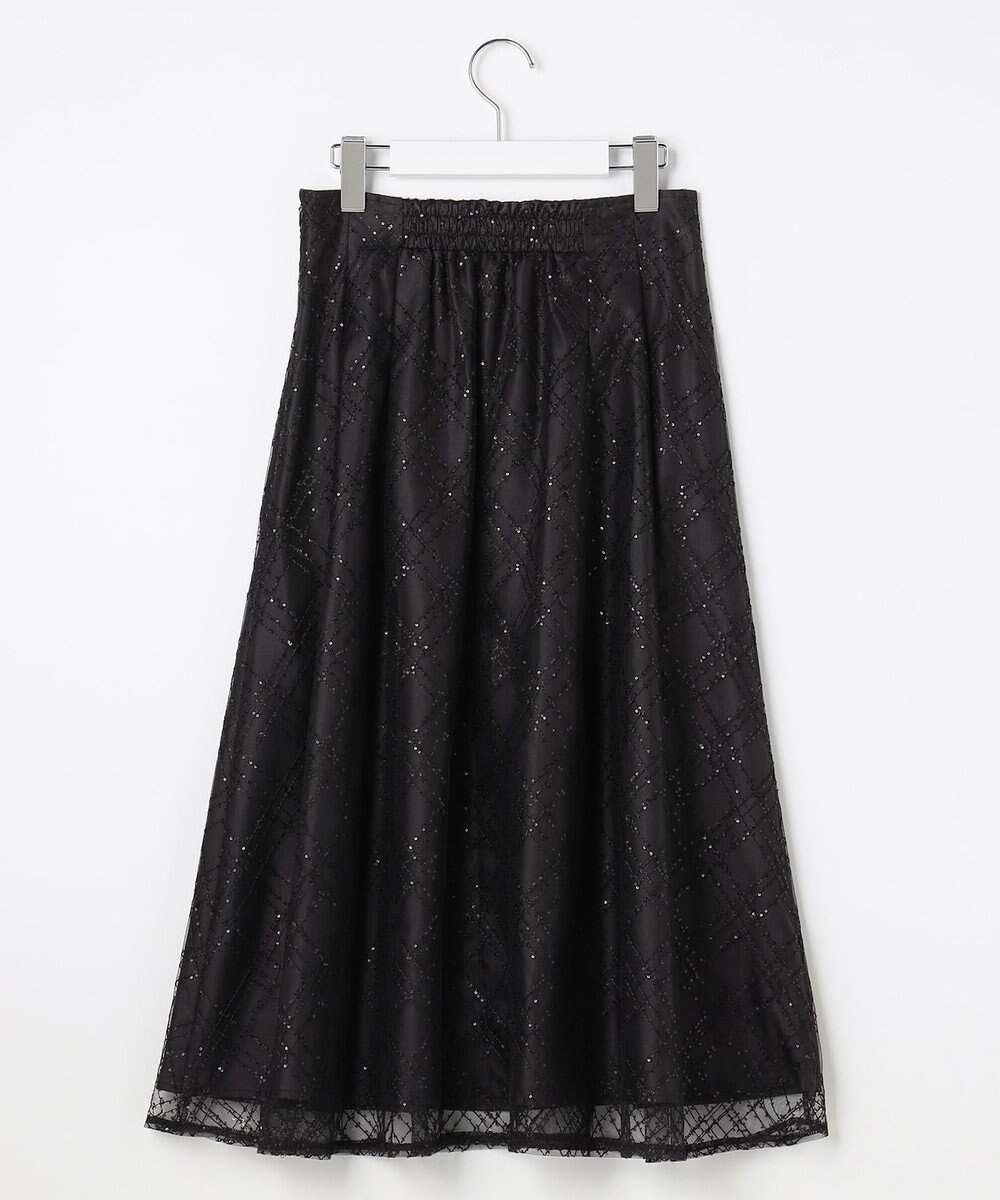 Feroux きらめきチェックフレア スカート 