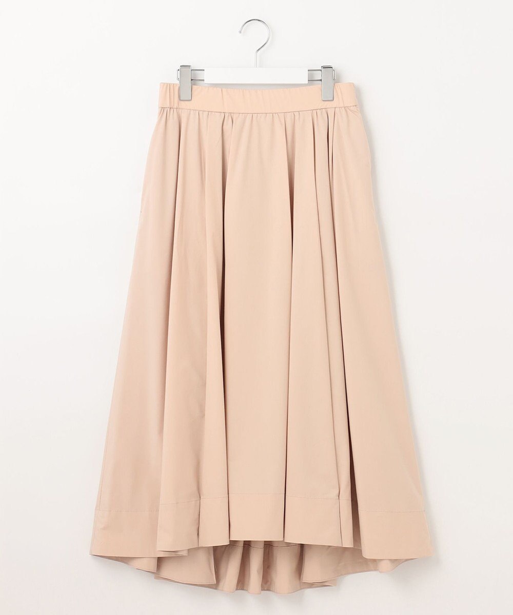 自由区 【XSサイズ～/洗える】ストレッチタイプライター タックギャザースカート 