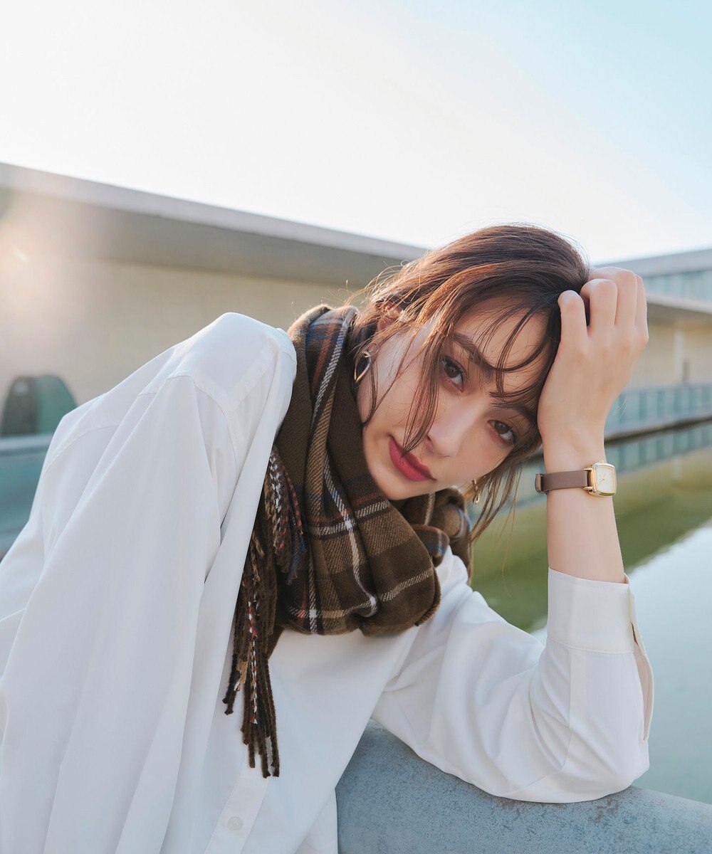 Tiaclasse 【安田美沙子さん着用】ウール混チェックマフラー 