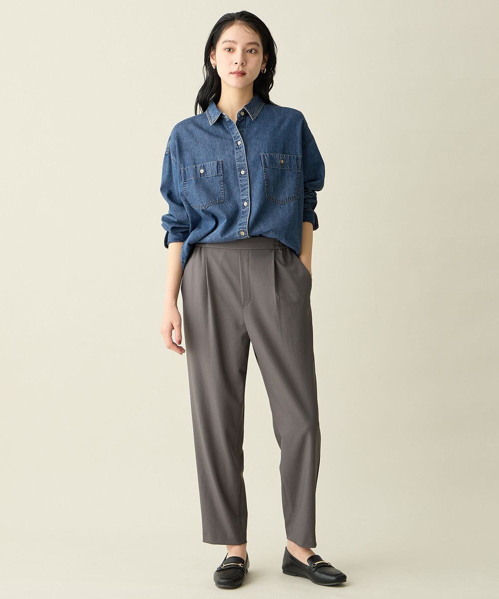 ANY 【6サイズ展開/ウエストゴム】イージーテーパードパンツ 