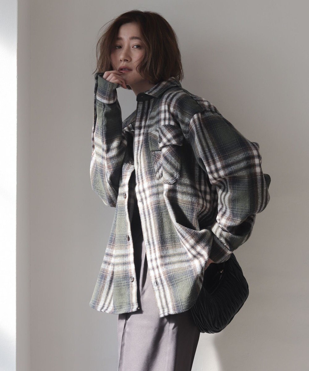 WEGO 【2025年秋冬新作/ユニセックス着用ITEM/SMLサイズ展開】ヘビーネルチェックシャツ（LS） 