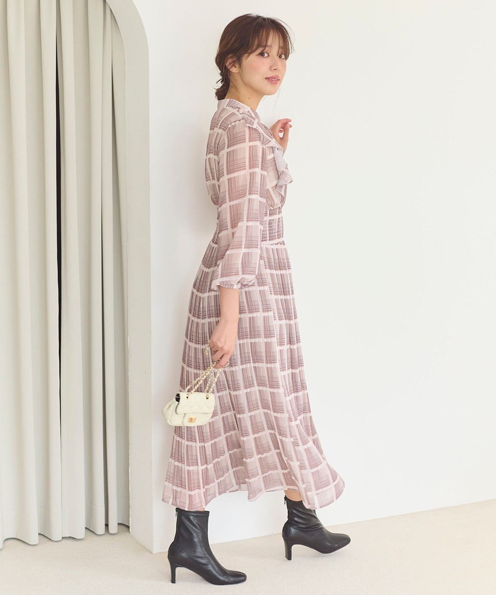 Feroux 【洗える】プリーツ ワンピース 