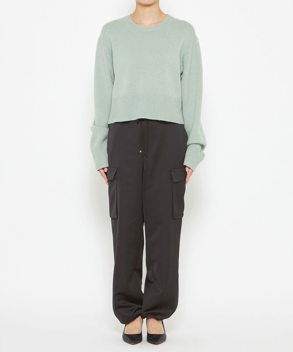 uncrave 【洗濯機洗い可】サテン イージーカーゴパンツ（uncrave WHITE） 