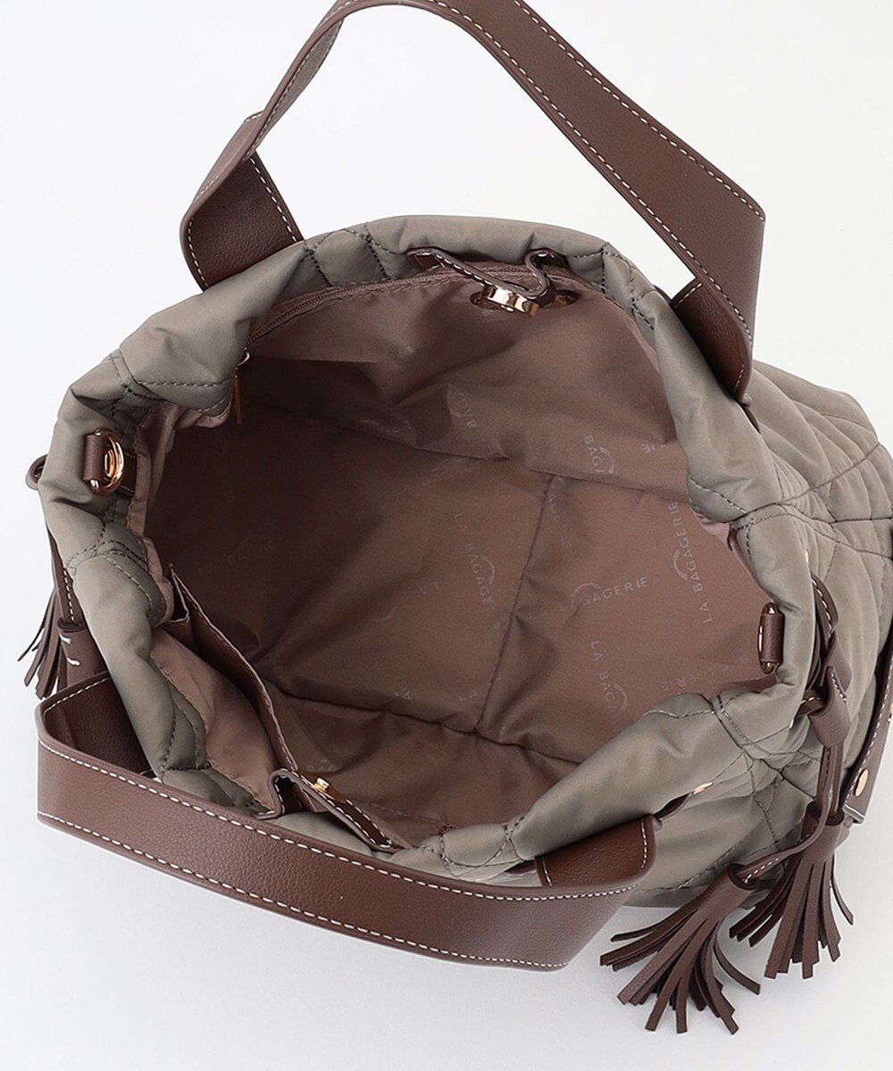 LA BAGAGERIE グリッドキルティングトート 