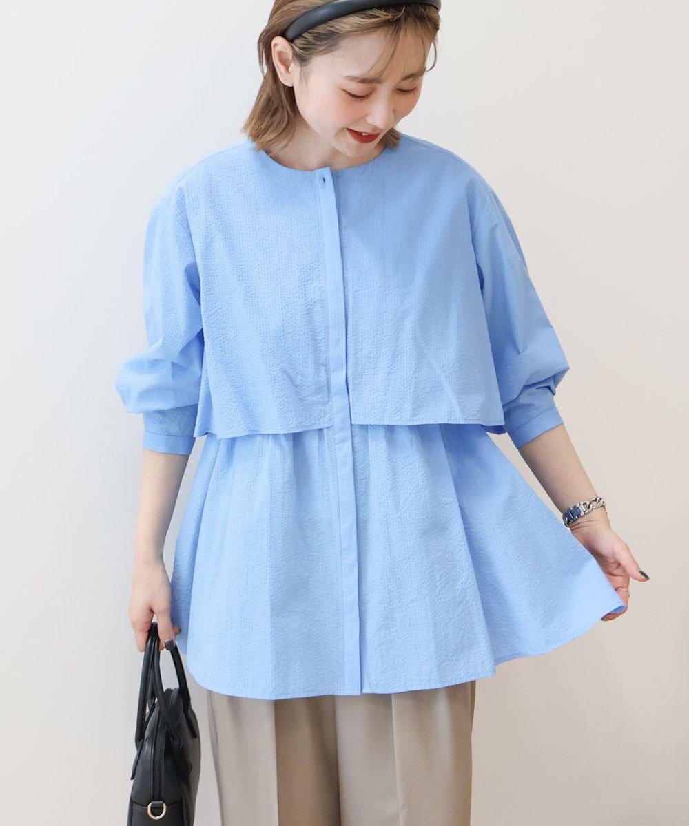 AMERICAN HOLIC サッカーティアードロングブラウス 