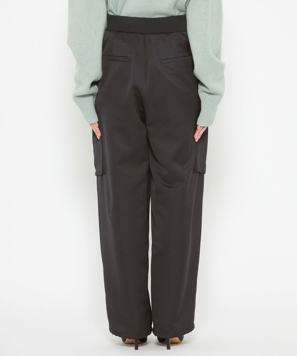 uncrave 【洗濯機洗い可】サテン イージーカーゴパンツ（uncrave WHITE） 