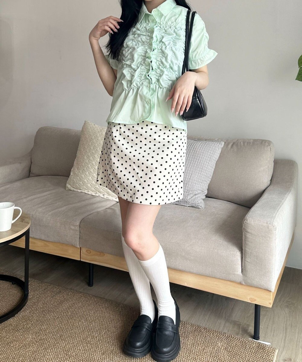 WEGO シャーリングブラウス 