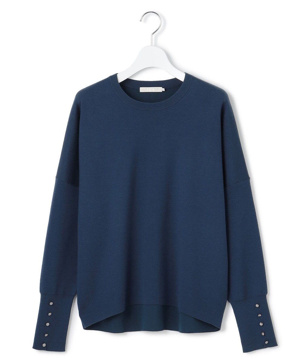 ICB 【洗える】 シルキーウールダブルフェイス ニットプルオーバー 