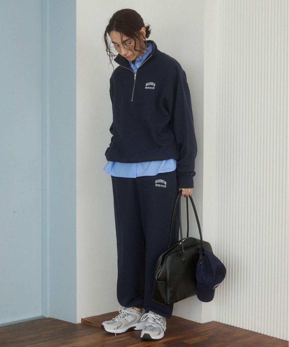 WEGO 【ANGIE VINTAGE】ワンポイント刺繍 裏毛 スウェットパンツ 