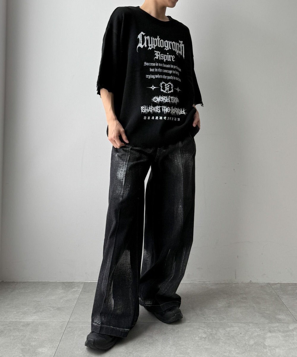 WEGO ダメージボーダーニットプルオーバー(SS) 