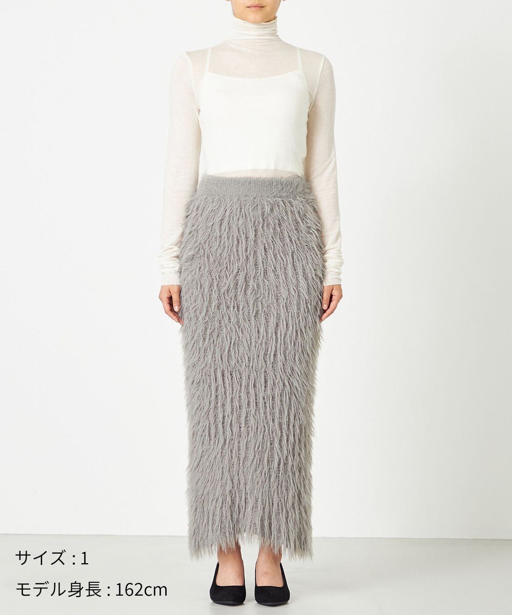 NAVE 【ReNAVE・洗える】メルティーシャギーニット スカート 