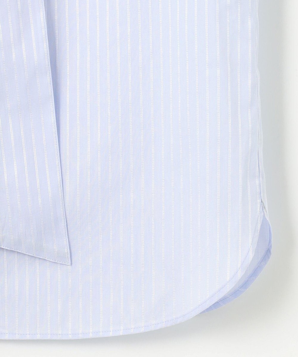 J.PRESS LADIES L 【洗える】RITZ ドビーストライプ ボウタイ ブラウス 