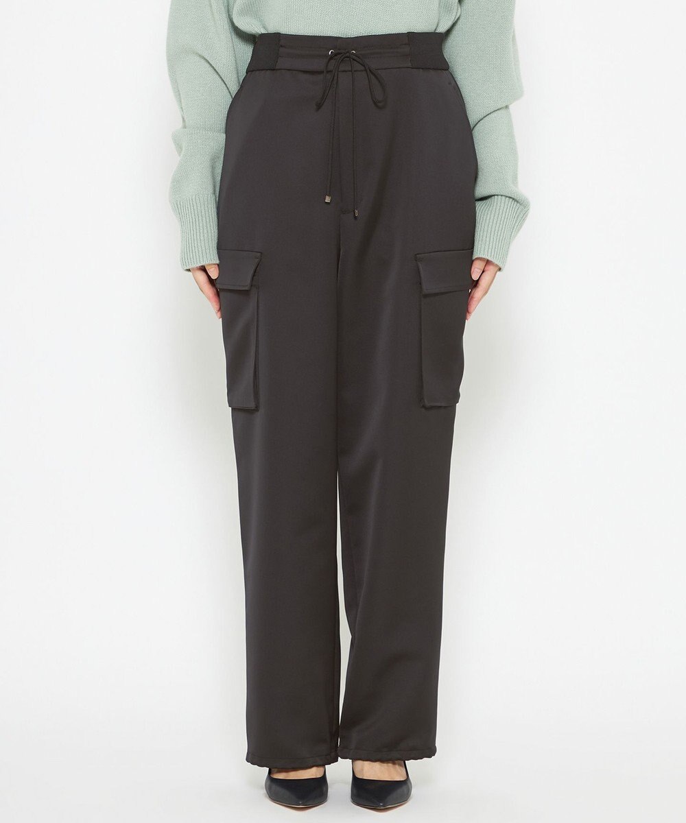 uncrave 【洗濯機洗い可】サテン イージーカーゴパンツ（uncrave WHITE） 