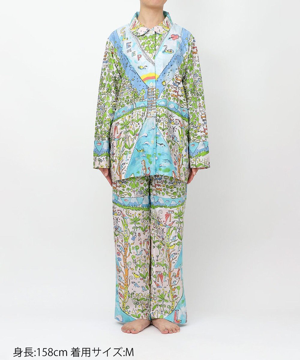 tsumori chisato SLEEP ツモリチサト パジャマ 綿100%(本体) サテン 長袖 長ズボン レディース UDX506/ワコール 