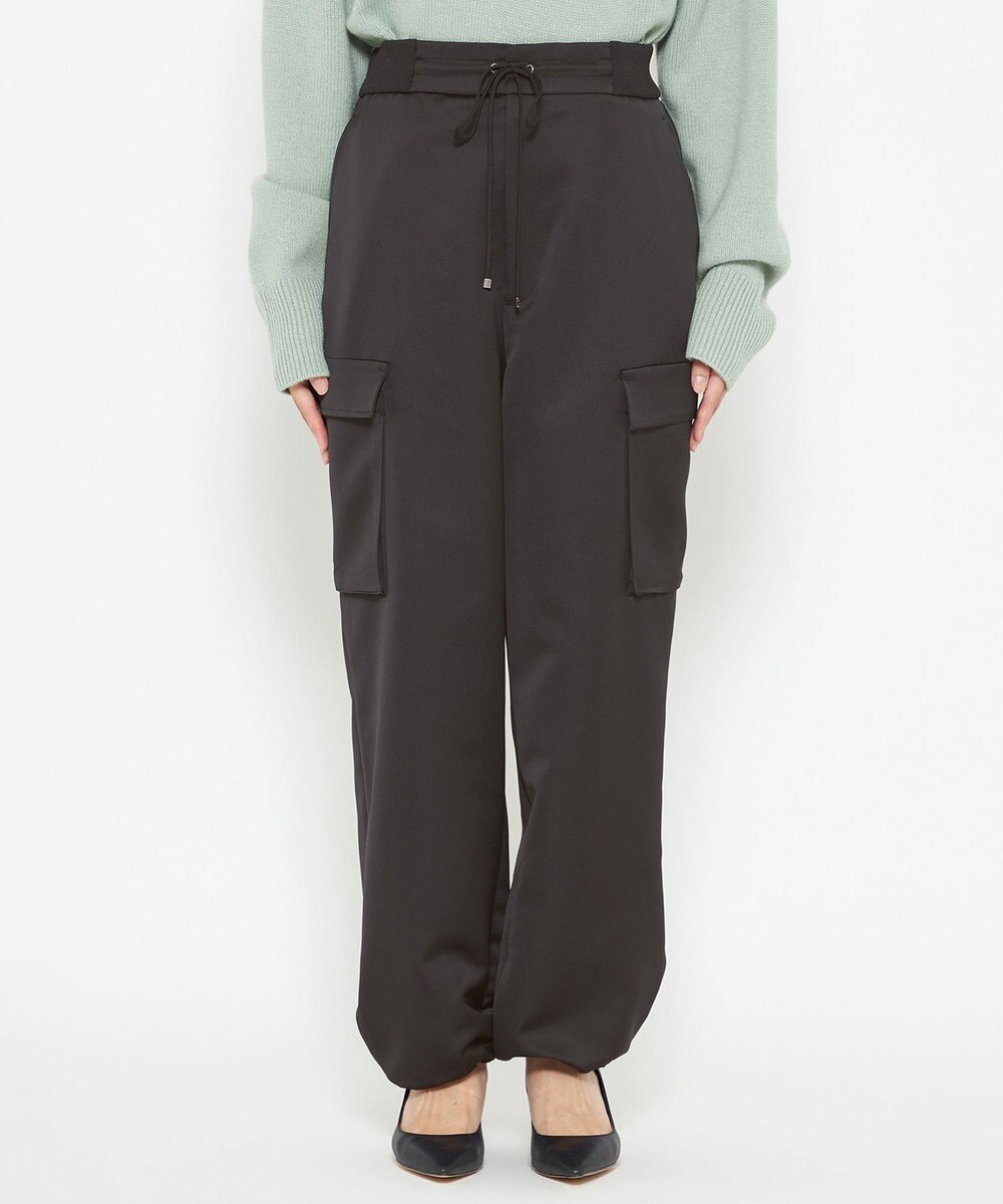 uncrave 【洗濯機洗い可】サテン イージーカーゴパンツ（uncrave WHITE） 