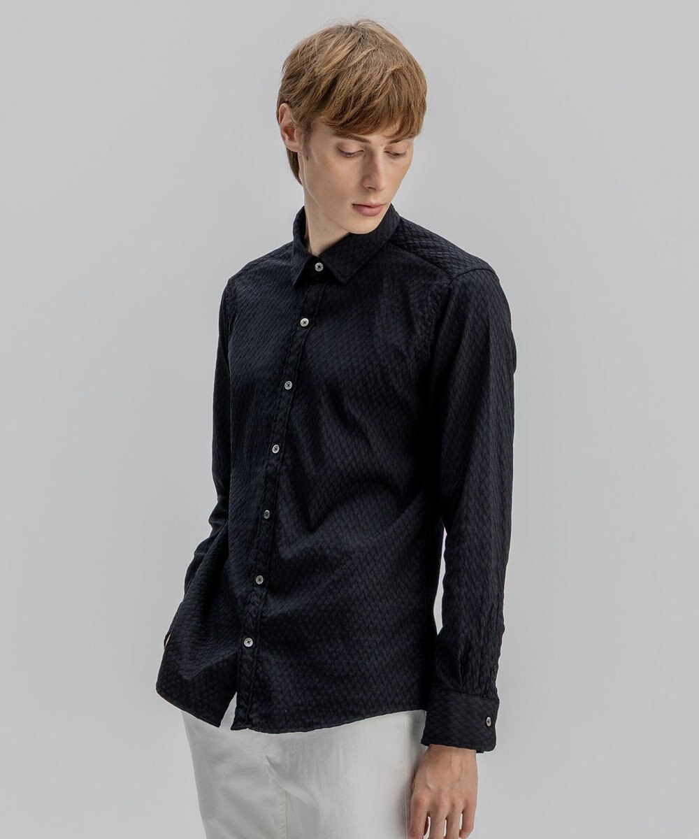 JOSEPH HOMME アロージャガードストレッチ　レギュラーカラーシャツ 