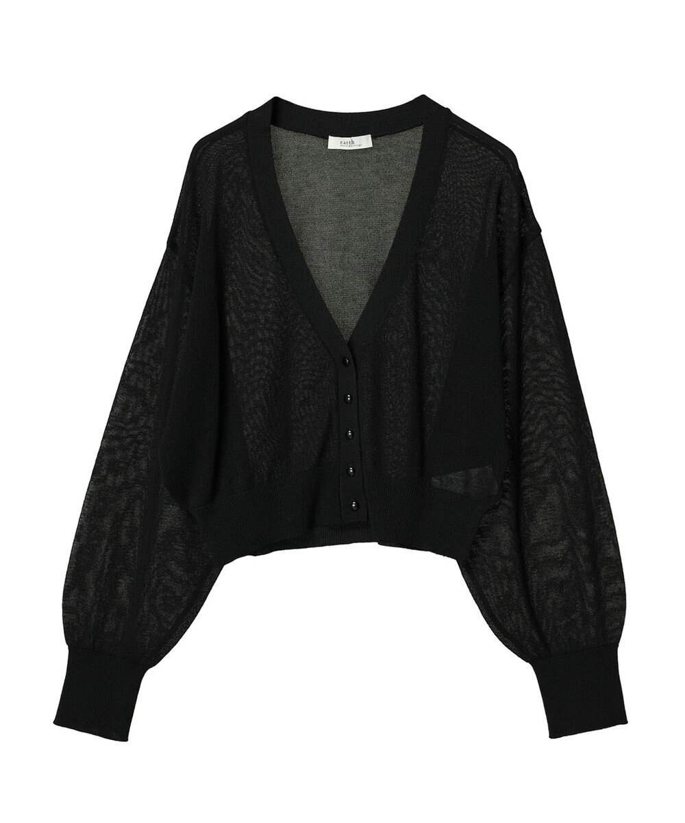 earth music&ecology シアーラメＶネックカーディガン 