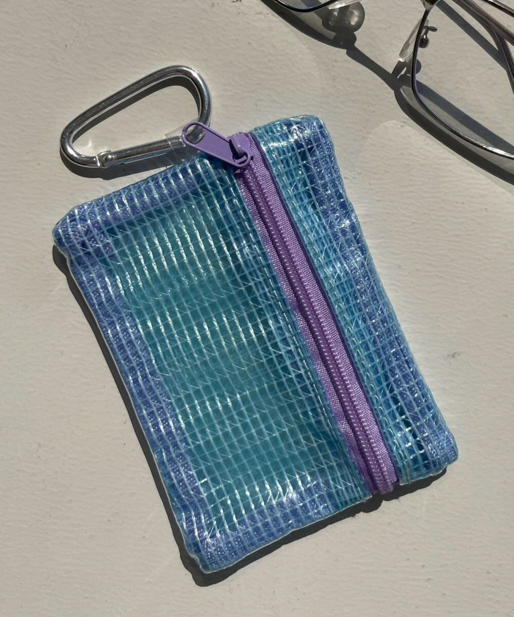 WEGO メッシュ配色クリアポーチ 