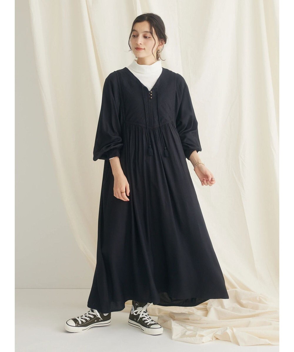 CRAFT STANDARD BOUTIQUE レーヨンキルト切り替えワンピース 