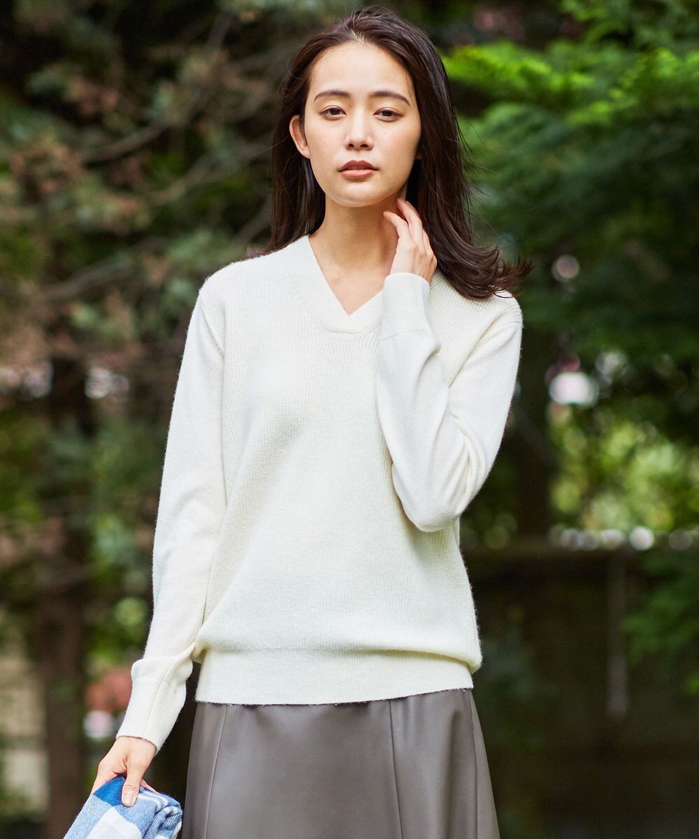 洗える】CASHMERE BLEND Vネック ニット / J.PRESS LADIES