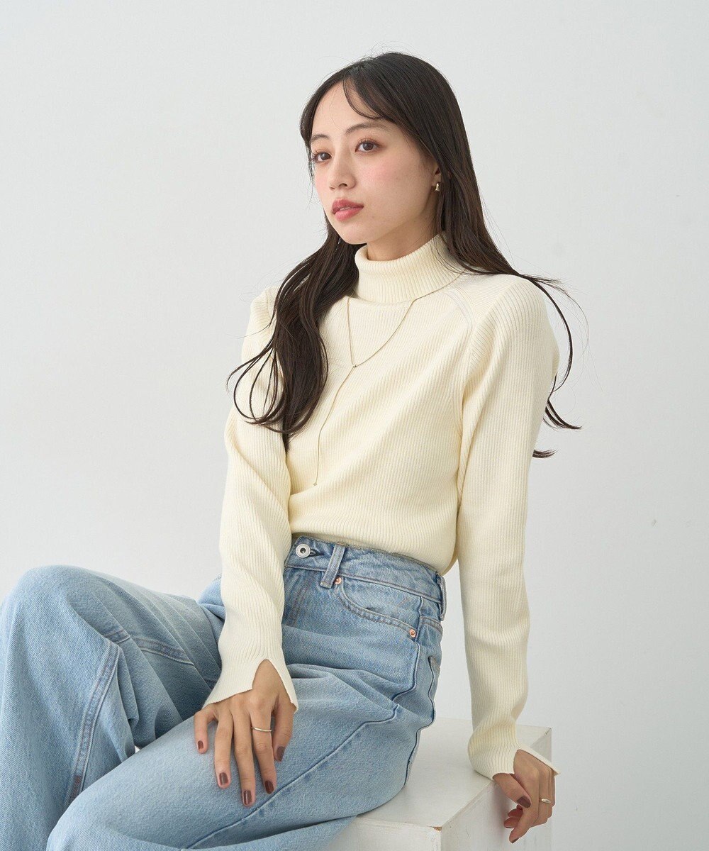 earth music&ecology 【イージーケア】【洗濯機洗い可】レンチング(TM)エコヴェロ(TM)(リブタートル) 