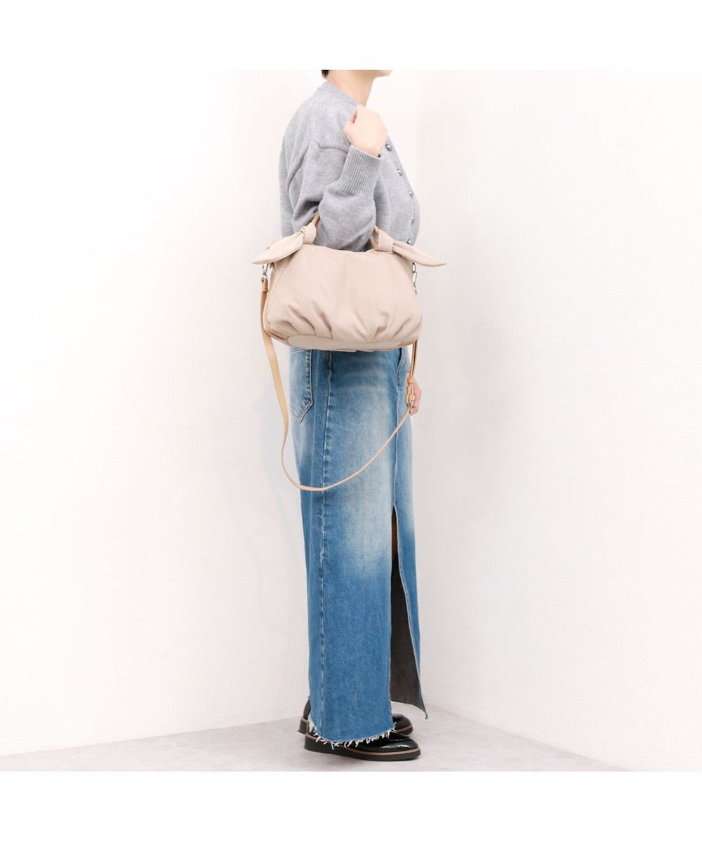 UNBILLION カシュカシュ cachecache / 下がりリボンナイロン2wayミニトートバッグ 