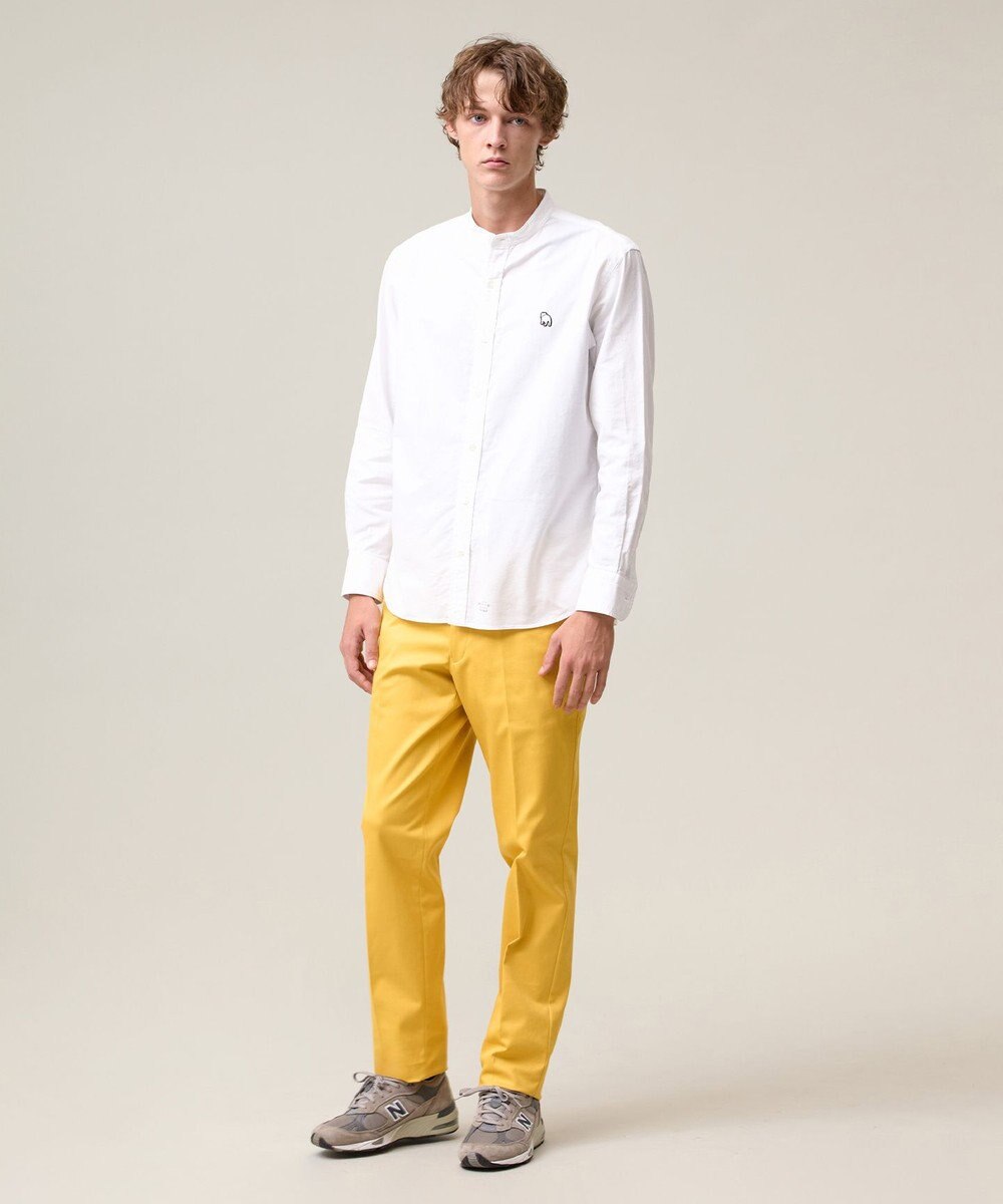 J.PRESS MEN 洗練されたシルエットと機能美【ストレッチ】トリコチン ステムテーパードパンツ 