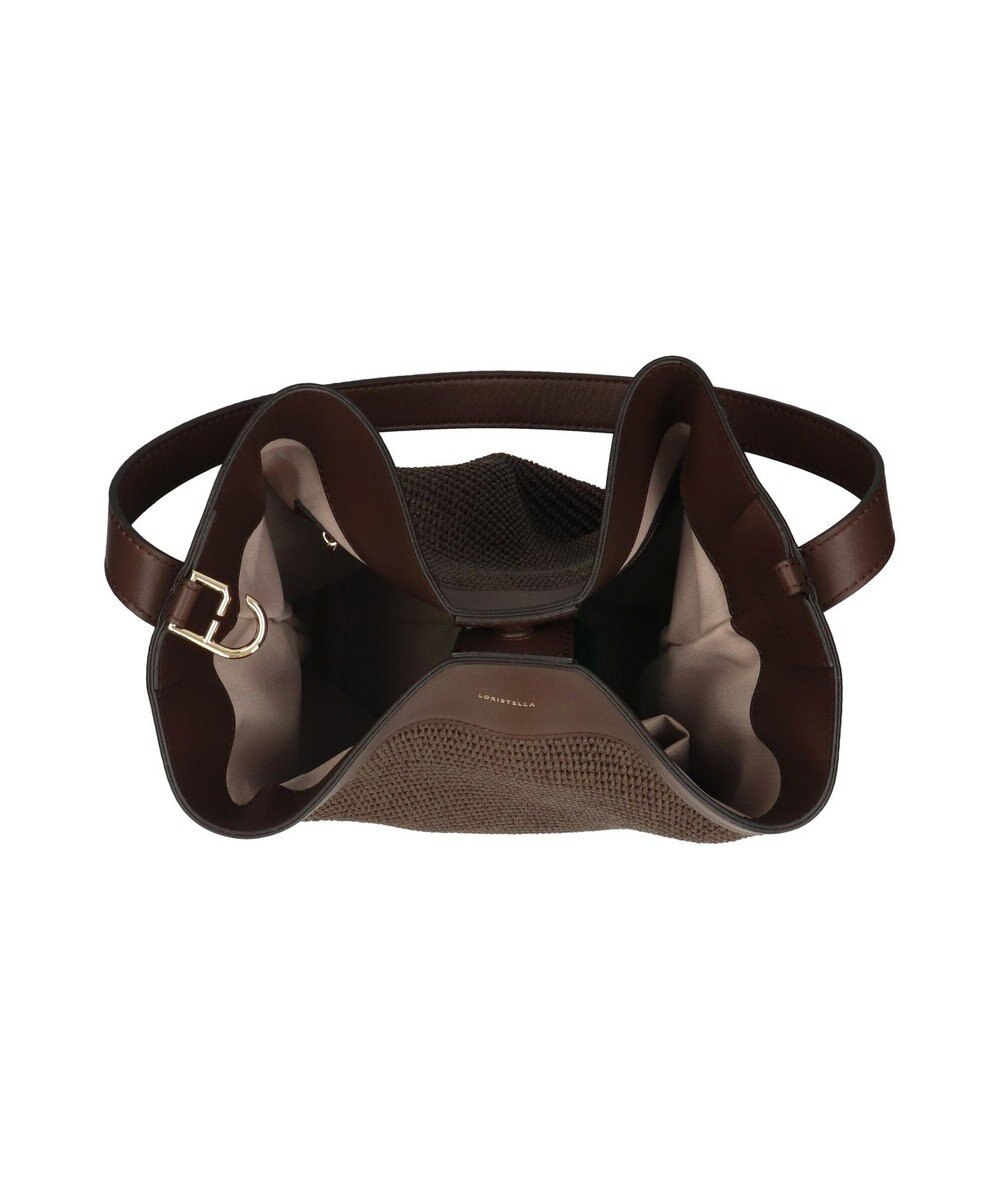 INTER-CHAUSSURES 【LORISTELLA】ワンハンドル異素材コンビネーション巾着バッグ 
