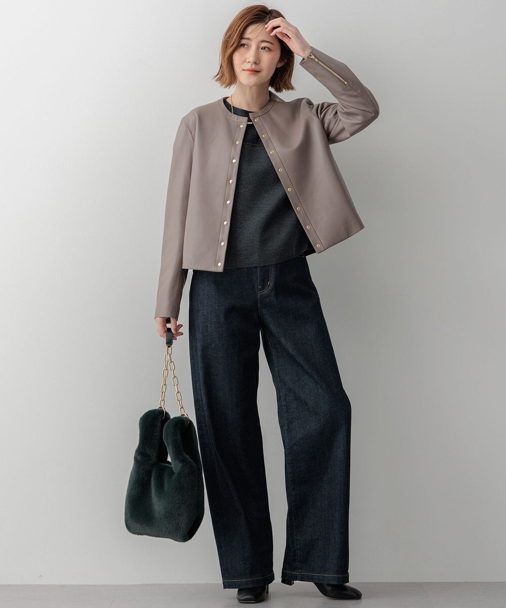 23区 【洗える】ウールミルドジャージー ビスチェライクコンビ カットソー 