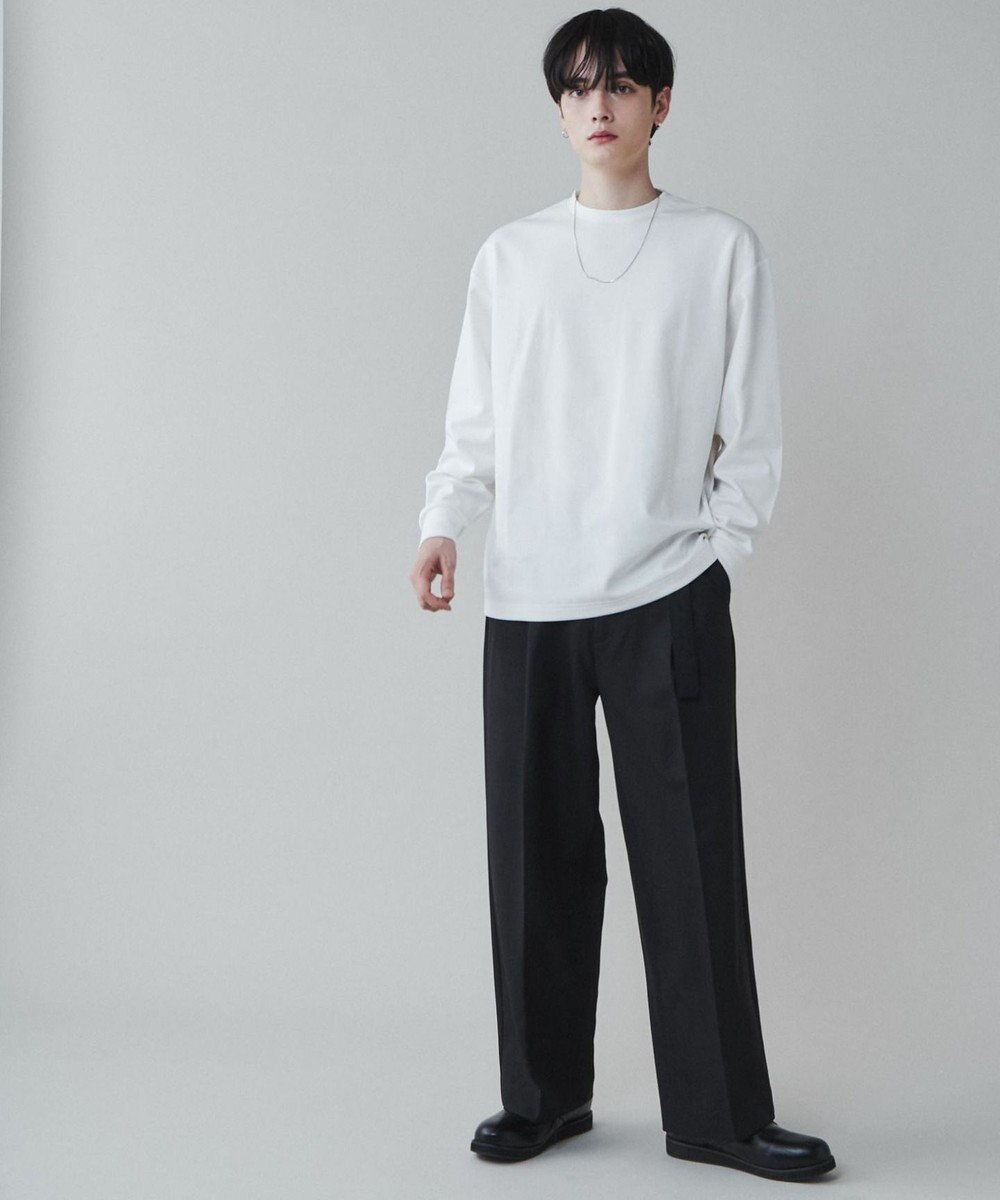 WEGO トロミ　ベルト付きワイドスラックス 