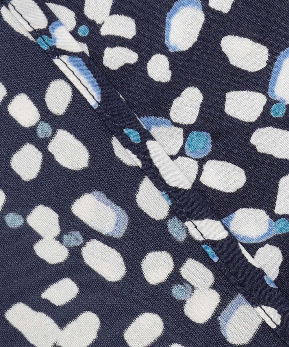 自由区 L 【カタログ掲載・セットアップ対応・洗える】ジオメトリックフラワードットプリント ブラウス 