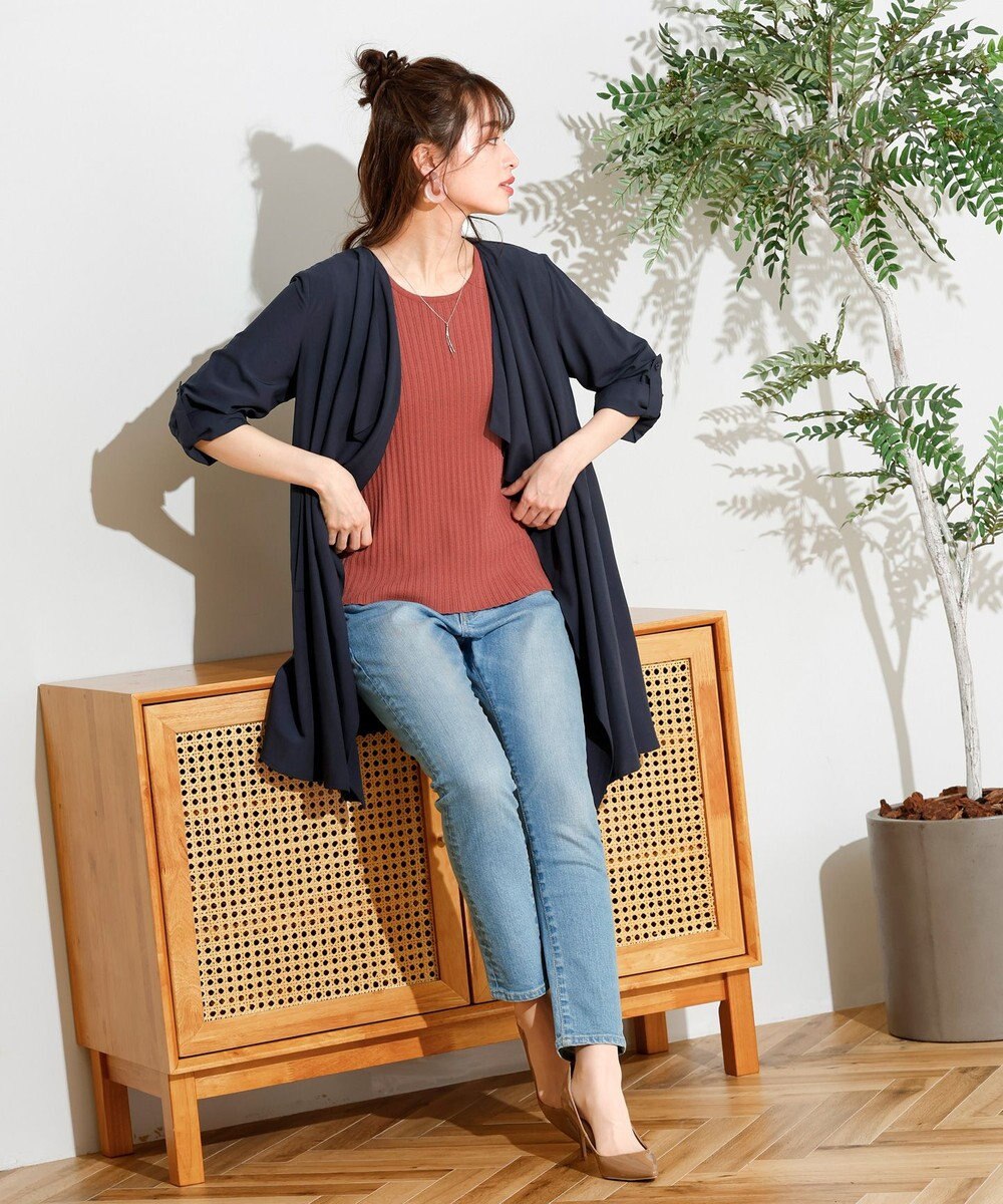 Tiaclasse L 【洗える】軽さが魅力のドレープコート 