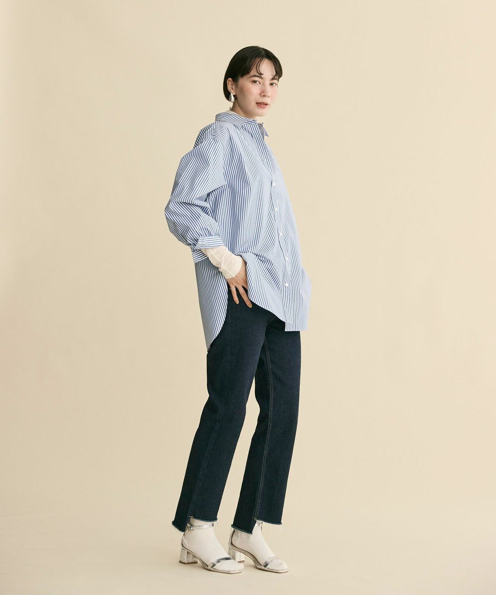 #Newans 【洗濯機可】ロールアップカフスシャツ 