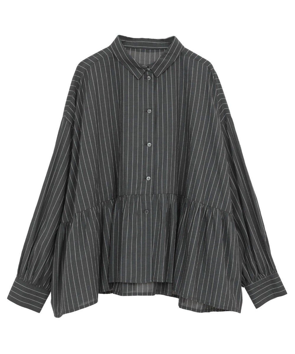 CRAFT STANDARD BOUTIQUE ペプラム長袖ブラウス 