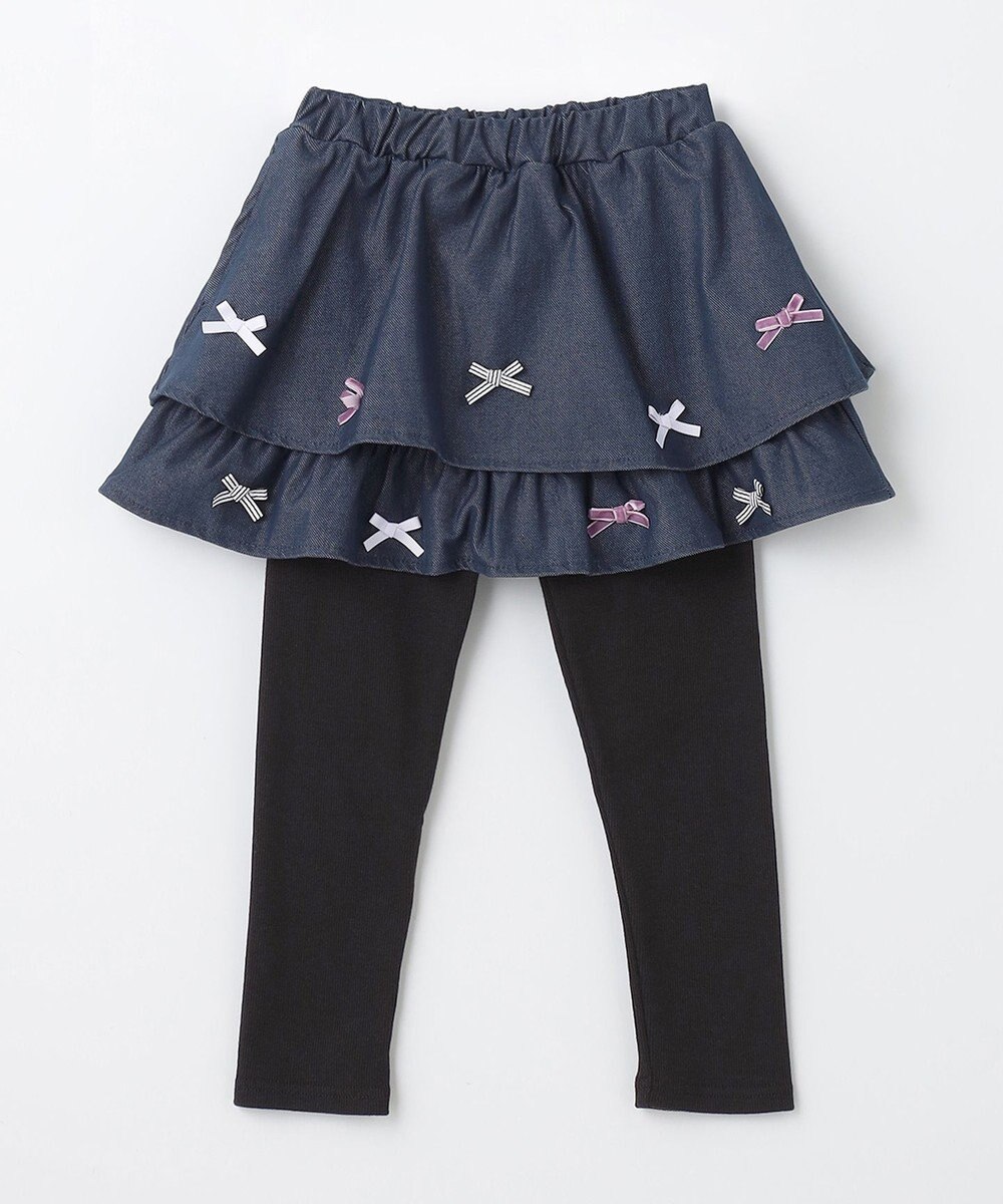 ANY KIDS デニム ニット スカッツ 