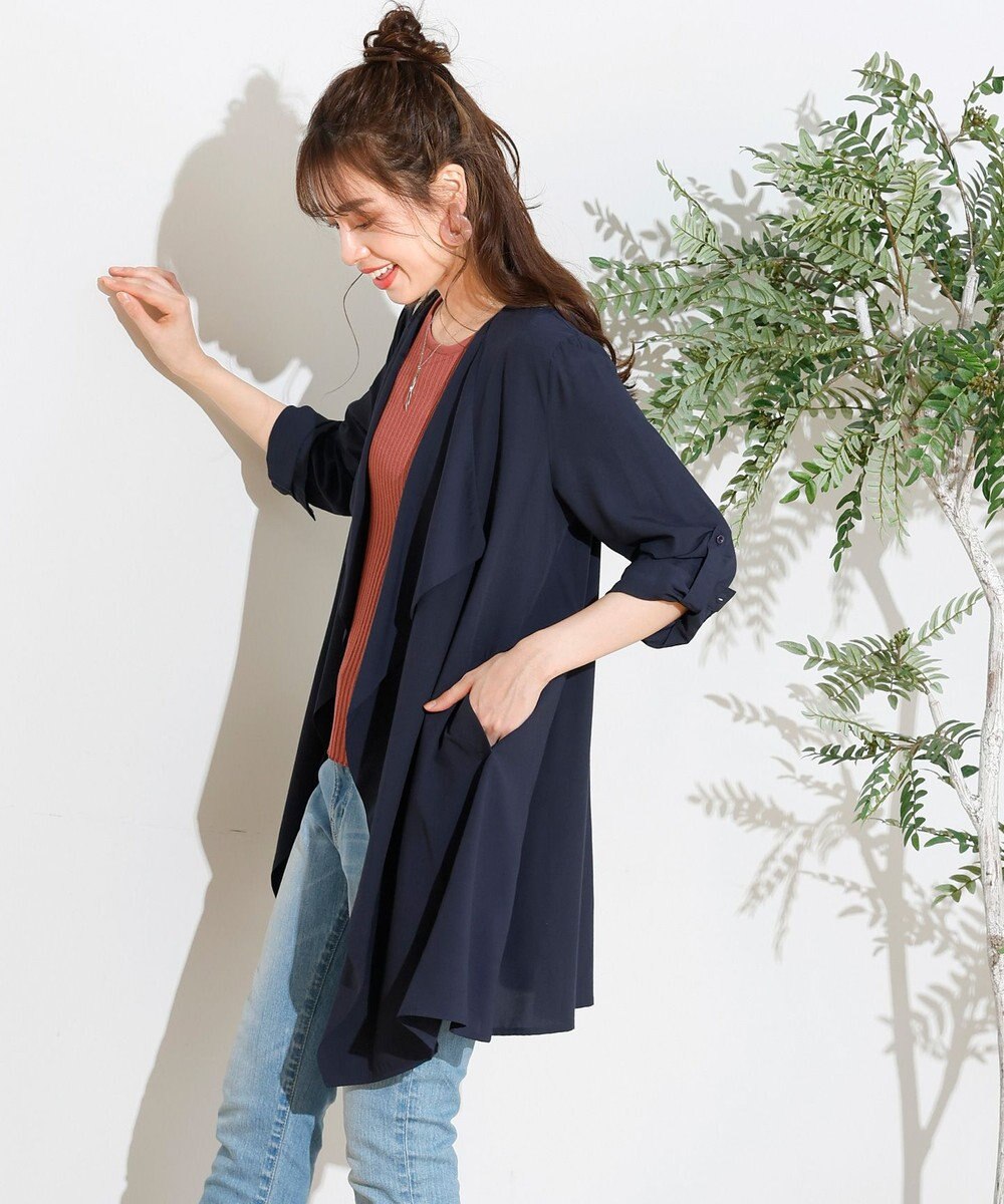 Tiaclasse L 【洗える】軽さが魅力のドレープコート 