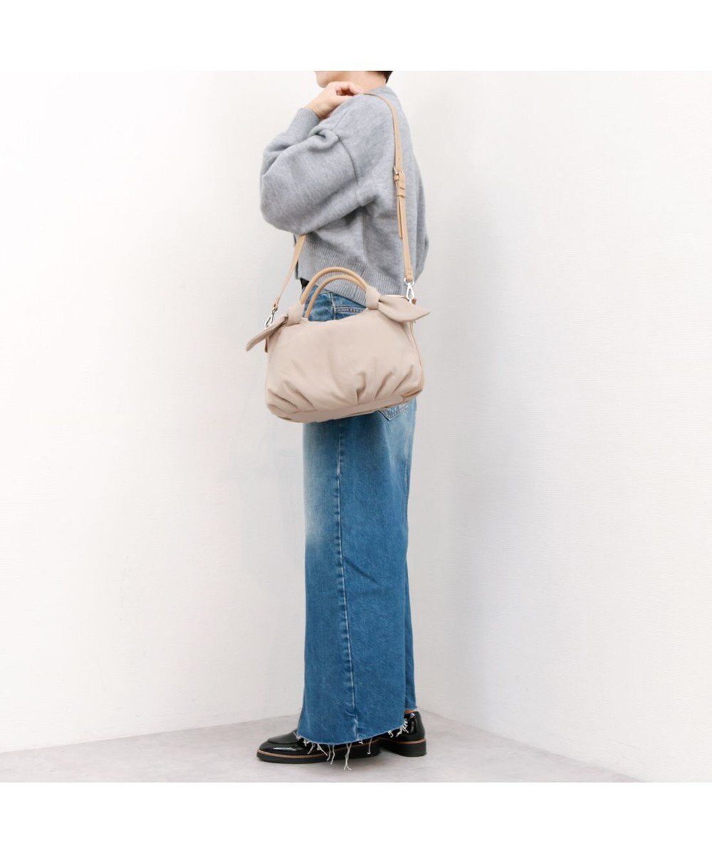 UNBILLION カシュカシュ cachecache / 下がりリボンナイロン2wayミニトートバッグ 