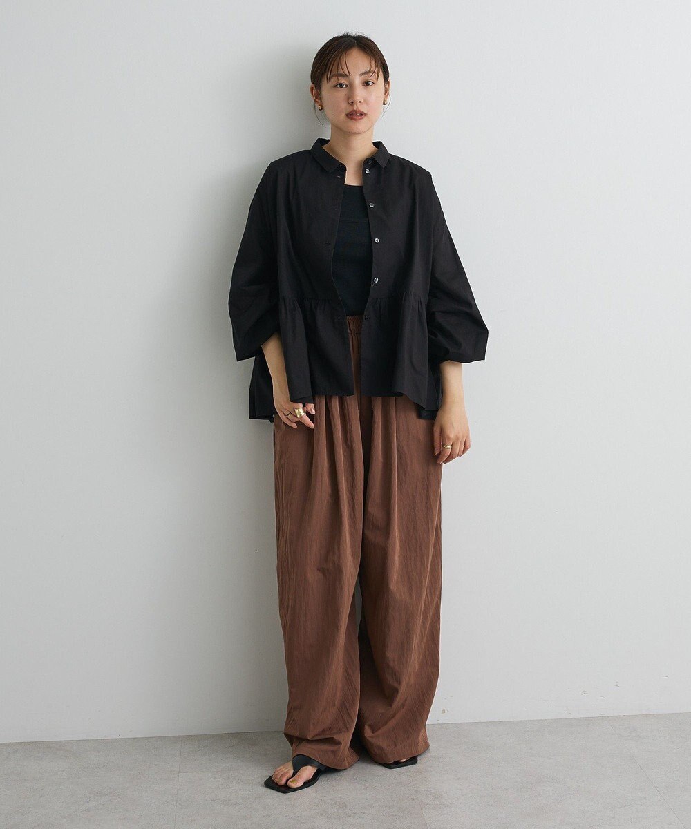 CRAFT STANDARD BOUTIQUE ペプラム長袖ブラウス 